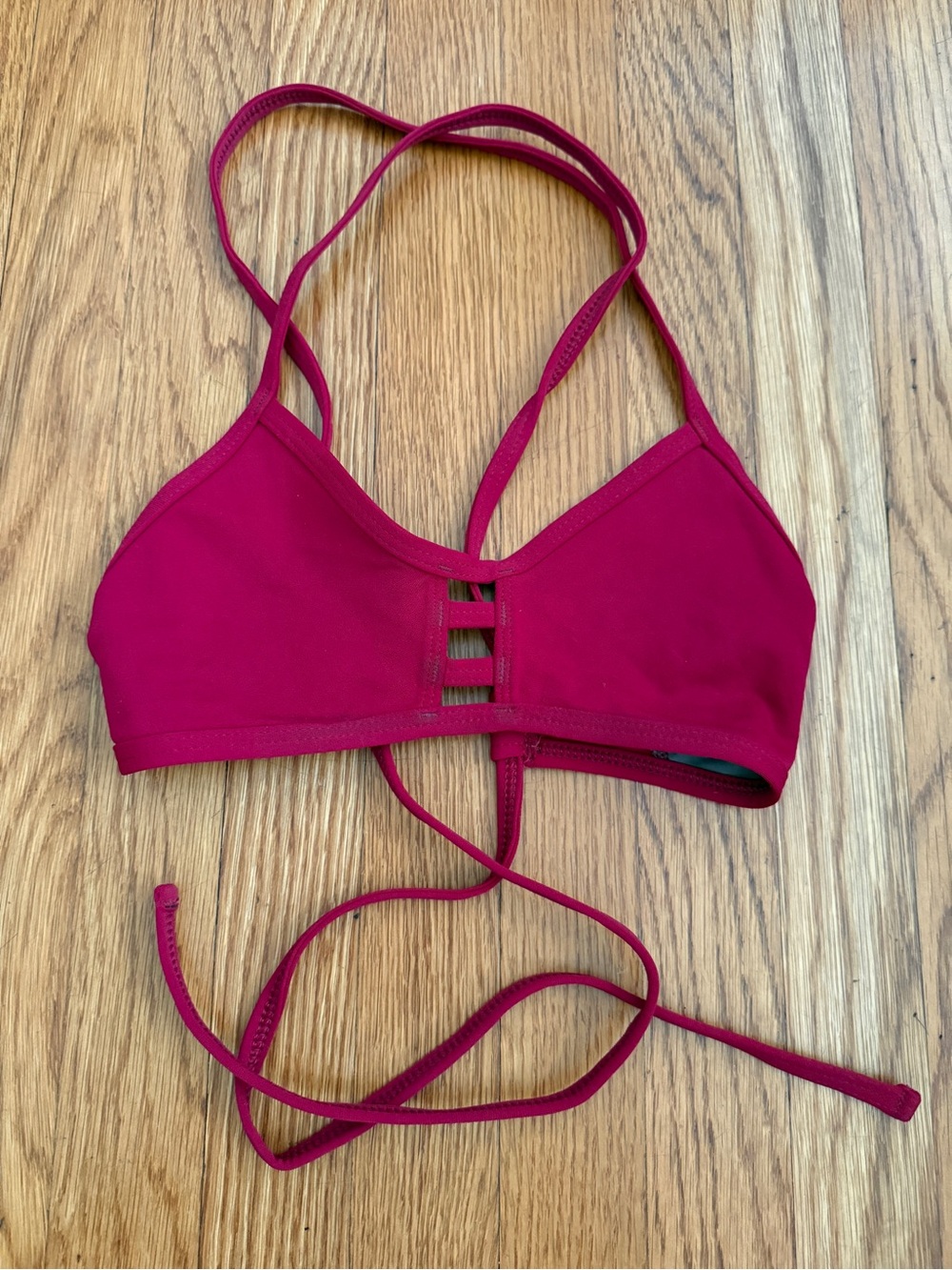 Jolyn wine color Tomcat surf swim bikini top Small